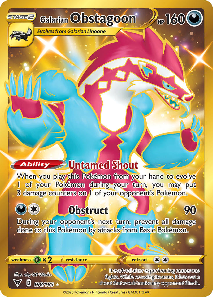 Galarian Obstagoon (198/185) [Sword & Shield: Vivid Voltage] | Good Games Adelaide SA