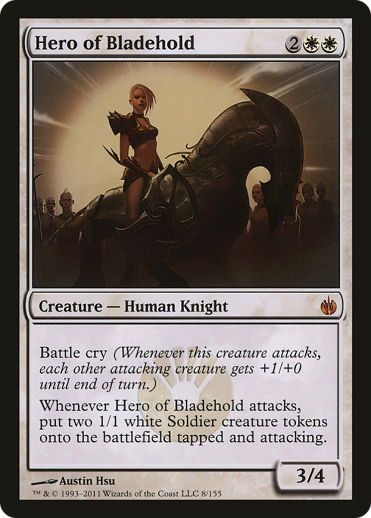 Hero of Bladehold (Mirrodin Besieged) (Oversized) [Oversize Cards] | Good Games Adelaide SA