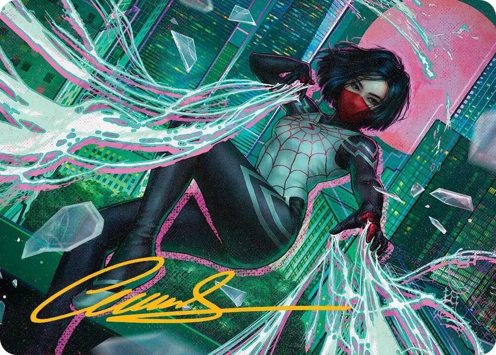 Silk Web Weaver Art Card 29 54 Gold Stamped Signature 29 (Art Series: Marvel's Spider-Man)  | Good Games Adelaide SA