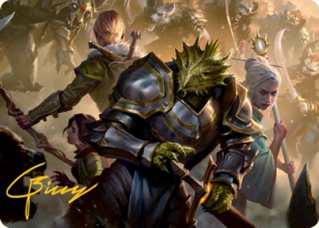 You Come to the Gnoll Camp Art Card (Gold-Stamped Signature) [Dungeons & Dragons: Adventures in the Forgotten Realms Art Series] | Good Games Adelaide SA