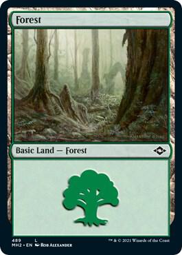Forest 489 Foil Etched 489 (Modern Horizons 2)  - Foil | Good Games Adelaide SA