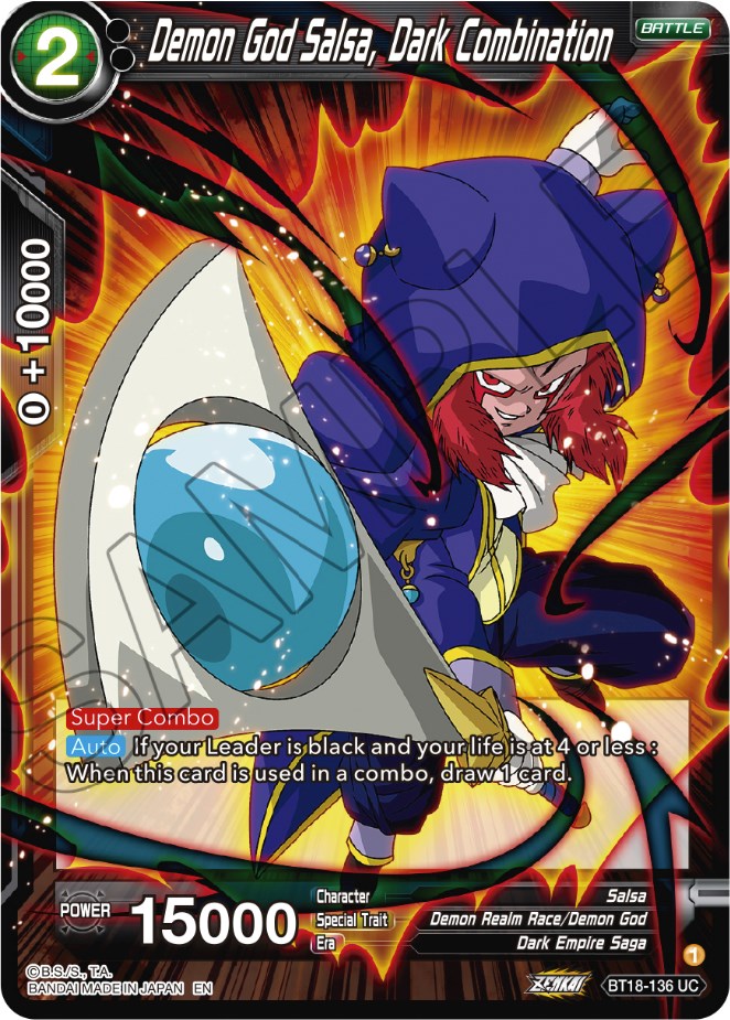 Demon God Salsa, Dark Combination (BT18-136) [Dawn of the Z-Legends] | Good Games Adelaide SA