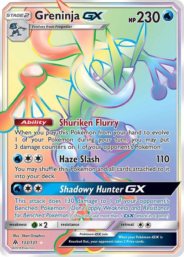 Greninja GX Secret 133/131 (SM - Forbidden Light)  - Holofoil | Good Games Adelaide SA