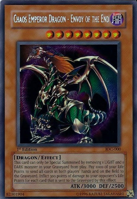 Chaos Emperor Dragon - Envoy of the End [IOC-000] Secret Rare | Good Games Adelaide SA