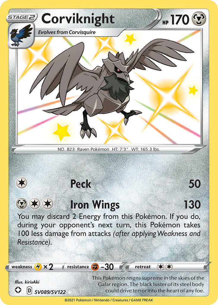 Corviknight (SV089/SV122) [Sword & Shield: Shining Fates] | Good Games Adelaide SA