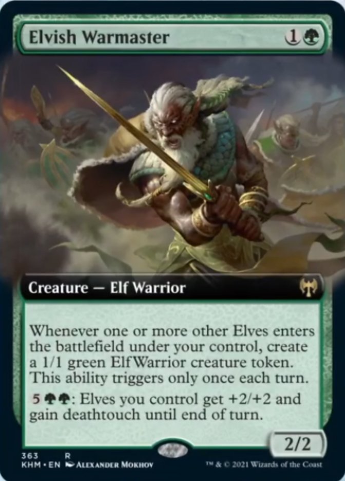 Elvish Warmaster (Extended Art) [Kaldheim] | Good Games Adelaide SA
