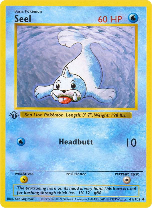 Seel 041/102 (Base Set (Shadowless))  - 1st Edition | Good Games Adelaide SA