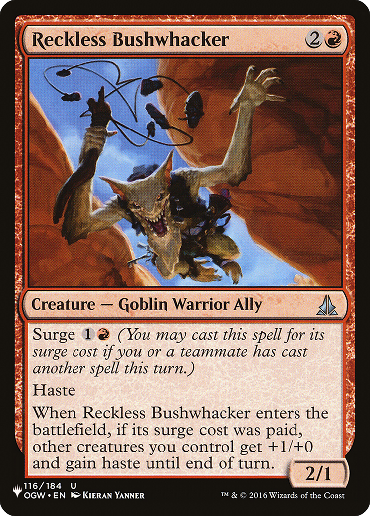 Reckless Bushwhacker [The List Reprints] | Good Games Adelaide SA