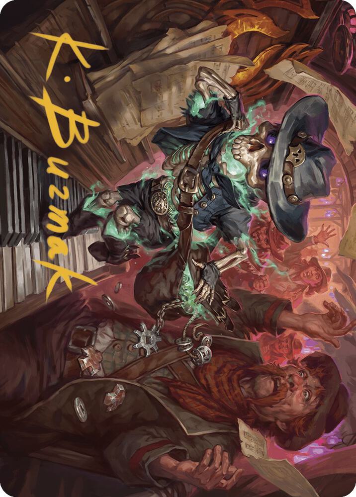Tinybones the Pickpocket Art Card Gold Stamped Signature 10 (Art Series: Outlaws of Thunder Junction)  | Good Games Adelaide SA