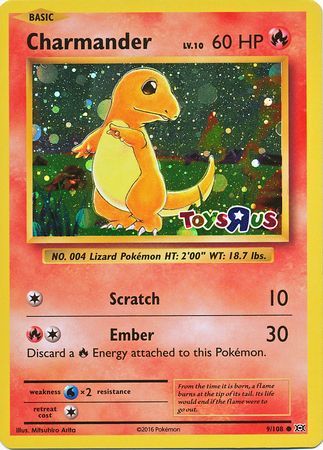 Charmander (9/108) (Toys R Us Promo) [XY: Evolutions] | Good Games Adelaide SA