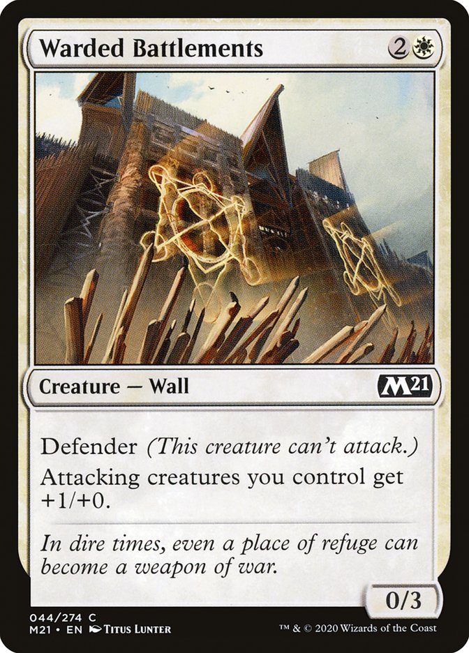 Warded Battlements 44 (Core Set 2021)  | Good Games Adelaide SA