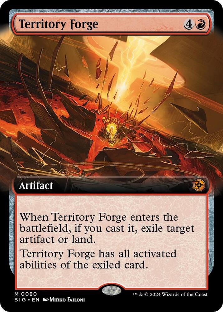 Territory Forge Extended Art 80 (Outlaws of Thunder Junction: The Big Score)  - Foil | Good Games Adelaide SA