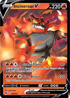 Incineroar V 08/73 (Champion's Path)  - Holofoil | Good Games Adelaide SA