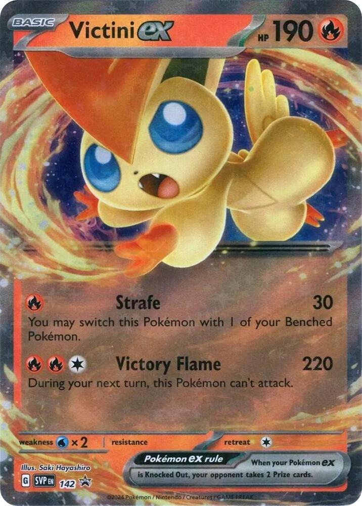 Victini ex 142 (SV: Scarlet & Violet Promo Cards)  - Holofoil | Good Games Adelaide SA
