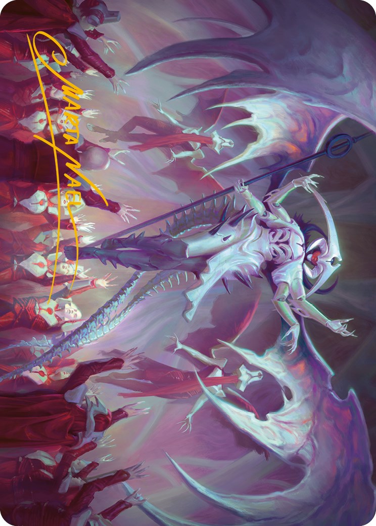 Atraxa, Grand Unifier Art Card (Gold-Stamped Signature) [Phyrexia: All Will Be One Art Series] | Good Games Adelaide SA