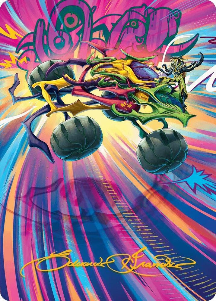 Thunderous Velocipede Art Card Gold Stamped Signature 43 (Art Series: Aetherdrift)  | Good Games Adelaide SA