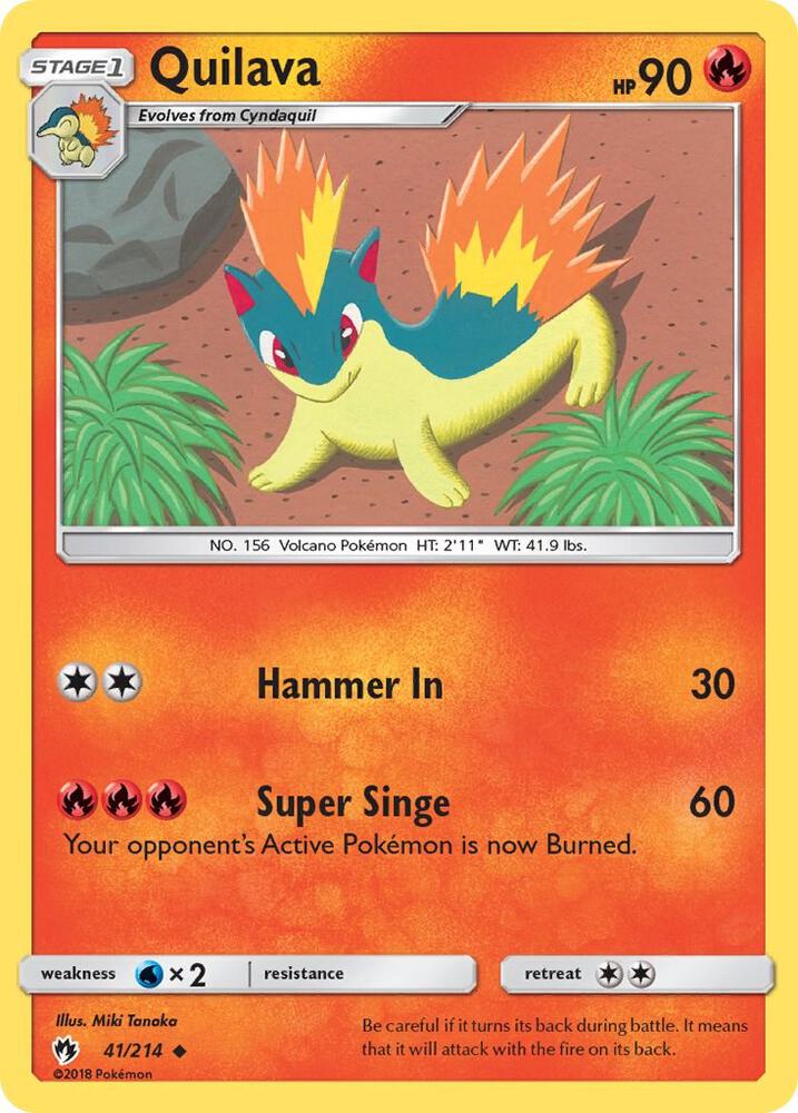 Quilava 41/214 (SM - Lost Thunder)  | Good Games Adelaide SA