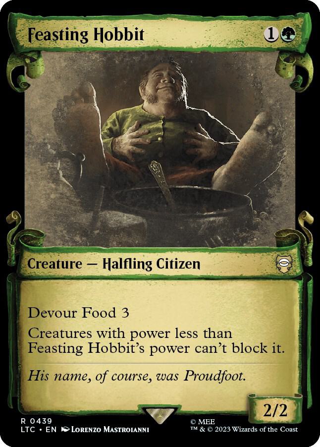 Feasting Hobbit 439 (Commander: The Lord of the Rings: Tales of Middle-earth)  - Showcase Scroll | Good Games Adelaide SA