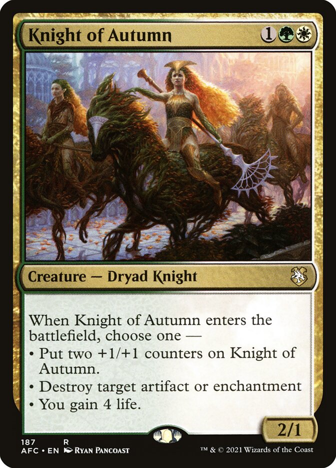 Knight of Autumn 187 (Commander: Adventures in the Forgotten Realms)  | Good Games Adelaide SA