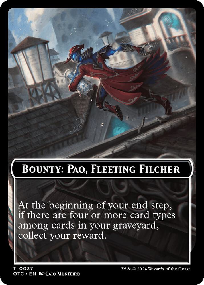 Bounty Paq Fleeting Filcher Bounty Rules Double Sided Token 37 (Commander: Outlaws of Thunder Junction)  | Good Games Adelaide SA