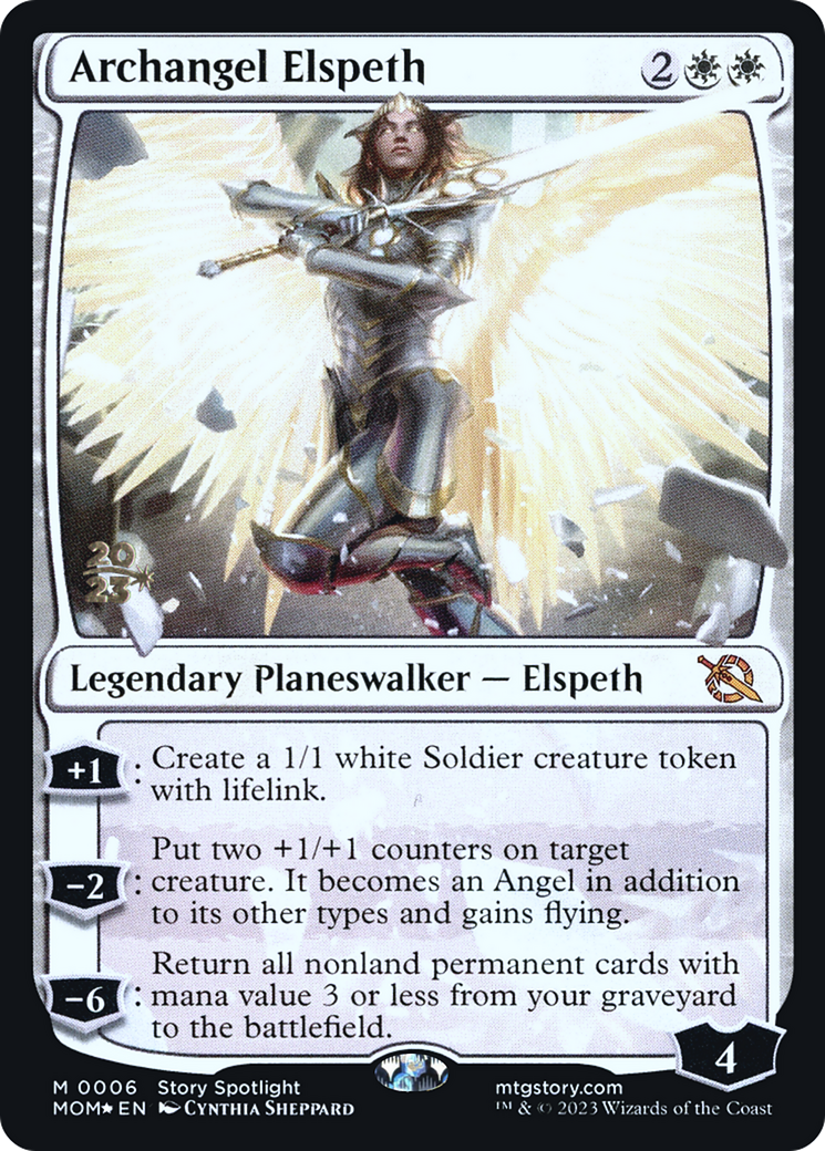 Archangel Elspeth [March of the Machine Prerelease Promos] | Good Games Adelaide SA