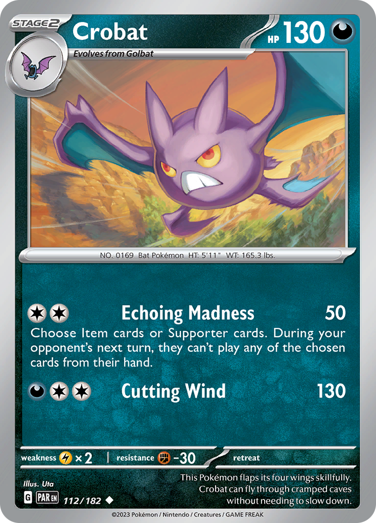Crobat (112/182) [Scarlet & Violet: Paradox Rift] | Good Games Adelaide SA
