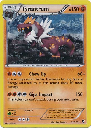 Tyrantrum (62/111) (Cosmos Holo) [XY: Furious Fists] | Good Games Adelaide SA