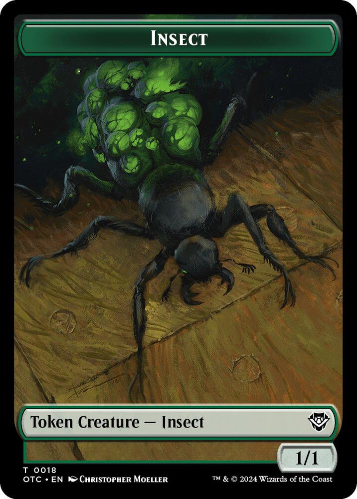 Insect Elemental 0017 Double Sided Token 18 // 17 (Commander: Outlaws of Thunder Junction)  | Good Games Adelaide SA