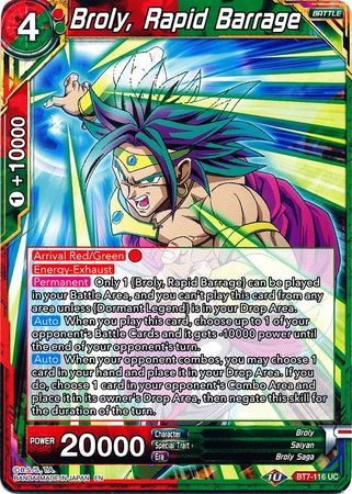 Broly, Rapid Barrage [BT7-116] | Good Games Adelaide SA