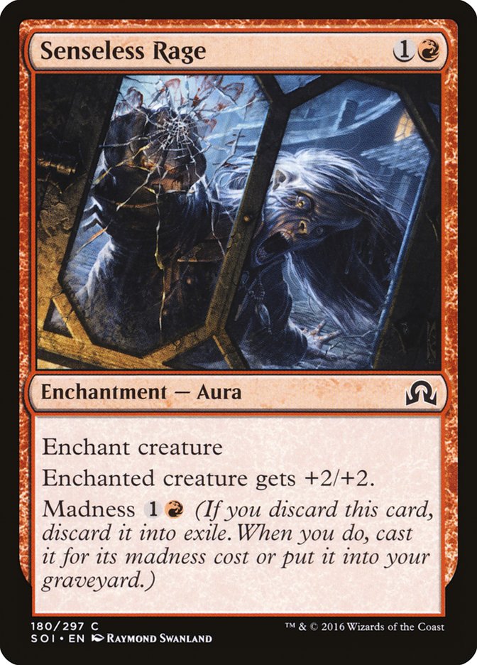 Senseless Rage 180 (Shadows over Innistrad)  - Foil | Good Games Adelaide SA
