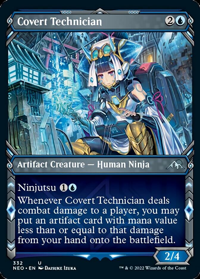Covert Technician (Showcase Ninja) [Kamigawa: Neon Dynasty] | Good Games Adelaide SA