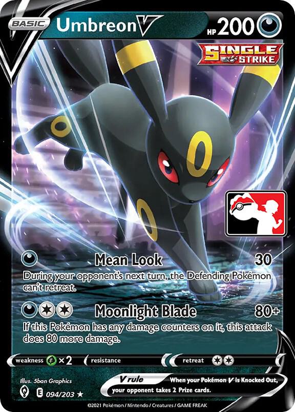 Umbreon V Series 1/2 094/203 (Prize Pack Series Cards)  - Holofoil | Good Games Adelaide SA