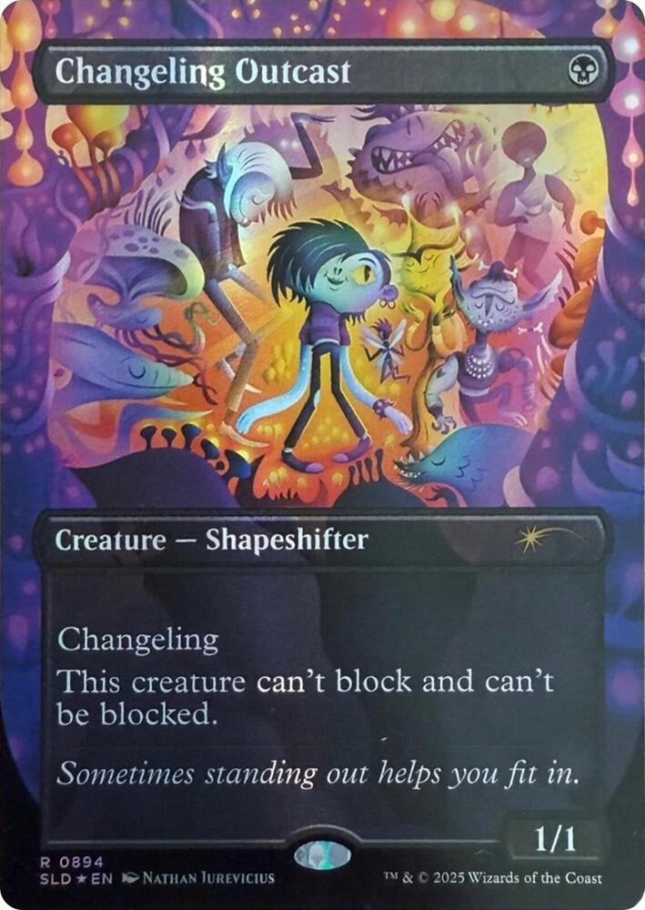 Changeling Outcast Rainbow Foil 894 (Secret Lair Drop Series)  - Foil | Good Games Adelaide SA