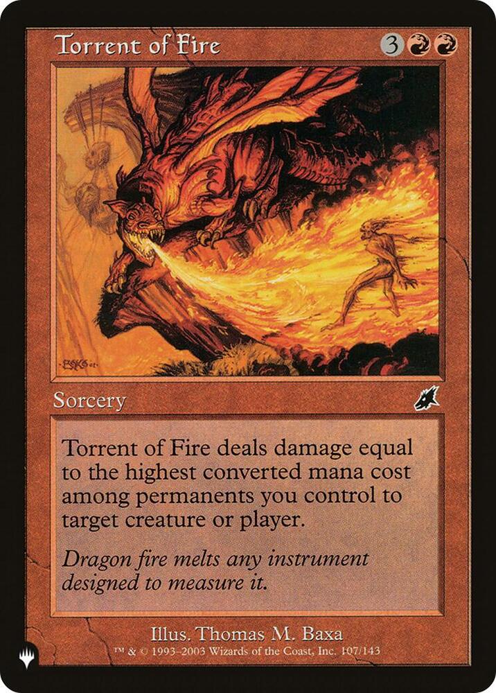 Torrent of Fire 107/143 (The List Reprints)  | Good Games Adelaide SA
