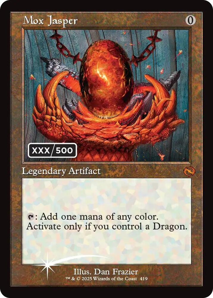 Mox Jasper Serialized 419 (Tarkir: Dragonstorm)  - Foil | Good Games Adelaide SA