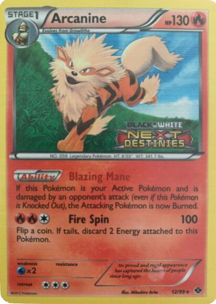 Arcanine Prerelease 12/99 (Black and White Promos)  - Holofoil | Good Games Adelaide SA