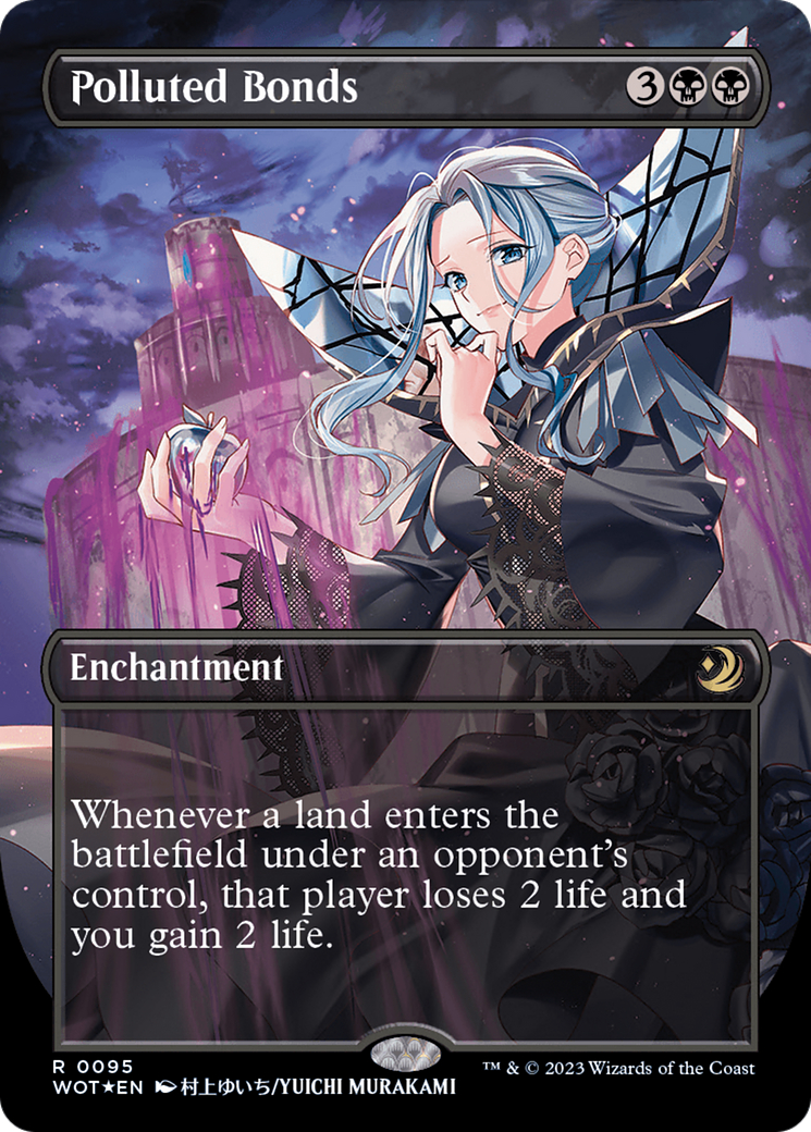 Polluted Bonds (Anime Borderless) (Confetti Foil) [Wilds of Eldraine: Enchanting Tales] | Good Games Adelaide SA