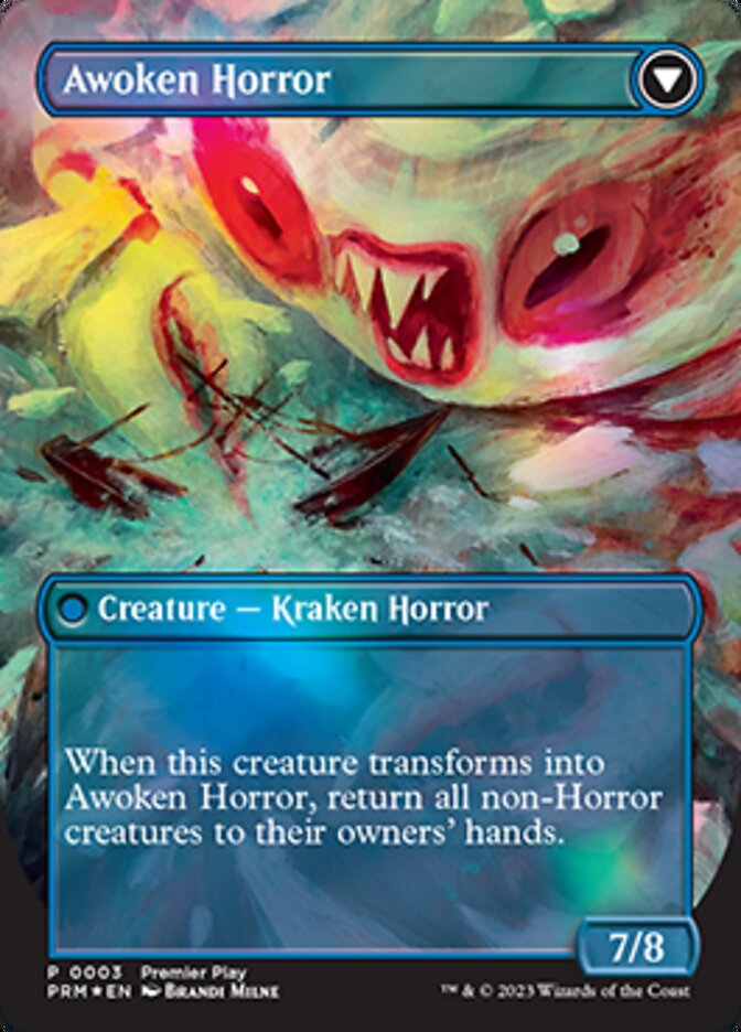 Thing in the Ice // Awoken Horror (Borderless Alternate Art) [Regional Championship Qualifiers 2023] | Good Games Adelaide SA