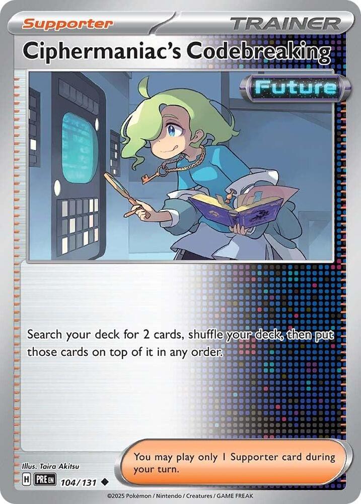 Ciphermaniac's Codebreaking (104/131) [Scarlet & Violet: Prismatic Evolutions] | Good Games Adelaide SA