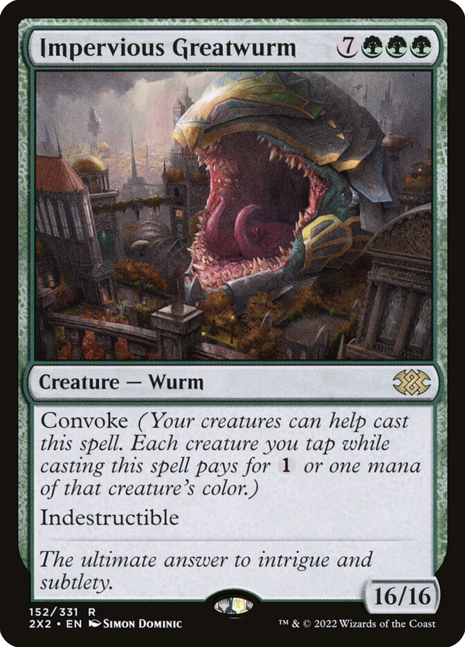 Impervious Greatwurm 152 (Double Masters 2022)  - Foil | Good Games Adelaide SA