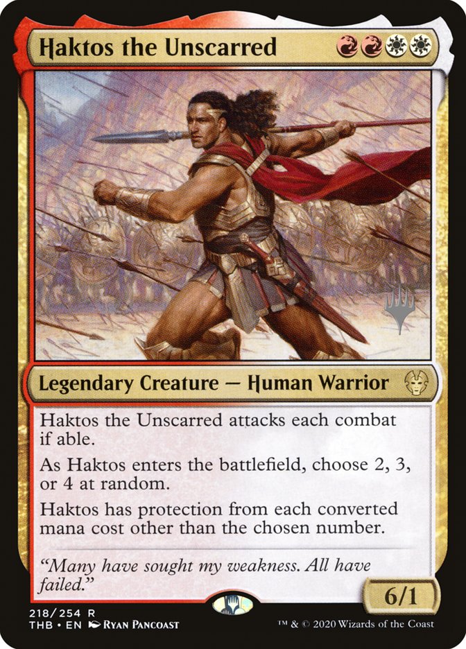 Haktos the Unscarred (Promo Pack) [Theros Beyond Death Promos] | Good Games Adelaide SA