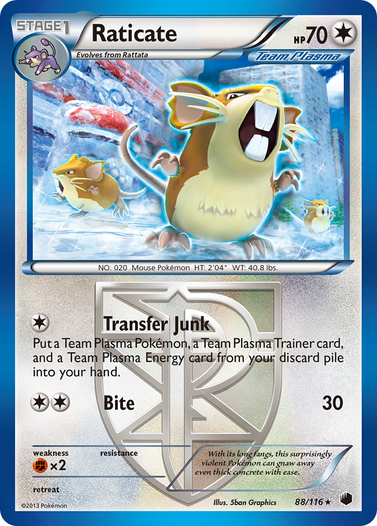 Raticate (88/116) [Black & White: Plasma Freeze] | Good Games Adelaide SA