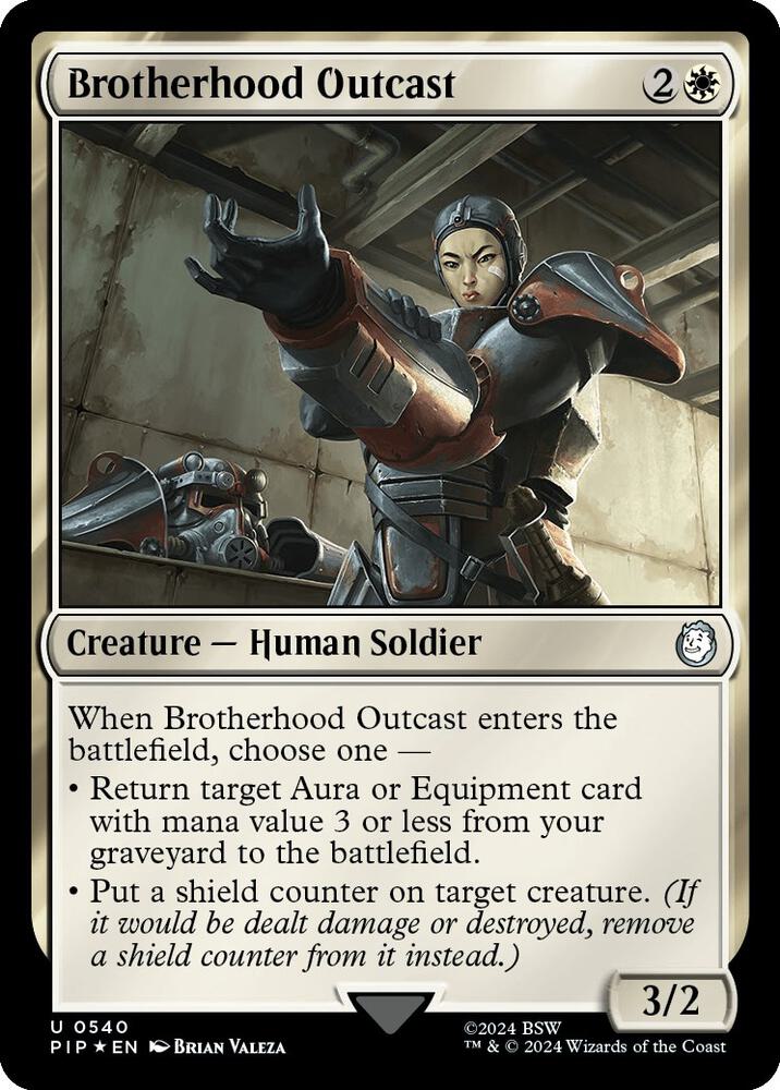 Brotherhood Outcast Surge Foil 540 (Universes Beyond: Fallout)  - Foil | Good Games Adelaide SA