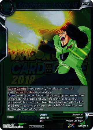 Stouthearted Android 16 (Metallic Foil) (Event Pack 2018) (BT3-068) [Promotion Cards] | Good Games Adelaide SA