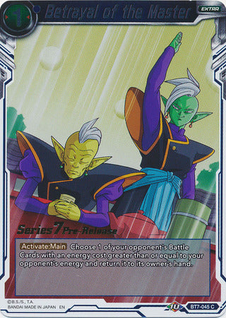 Betrayal of the Master (Assault of the Saiyans) [BT7-045_PR] | Good Games Adelaide SA