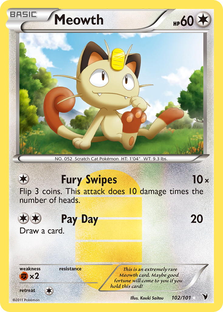 Meowth (102/101) [Black & White: Noble Victories] | Good Games Adelaide SA