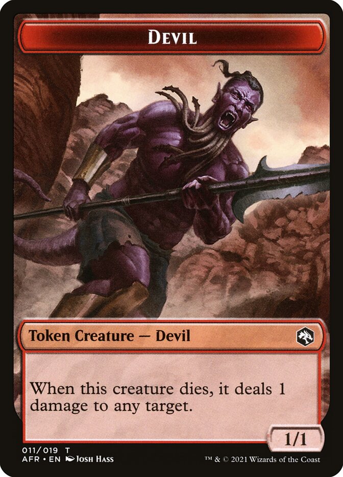 Devil // Icingdeath, Frost Tongue Double-sided Token [Dungeons & Dragons: Adventures in the Forgotten Realms Tokens] | Good Games Adelaide SA