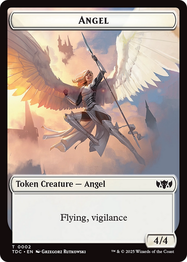 Angel // Spirit Double-Sided Token [Tarkir: Dragonstorm Commander Tokens] | Good Games Adelaide SA