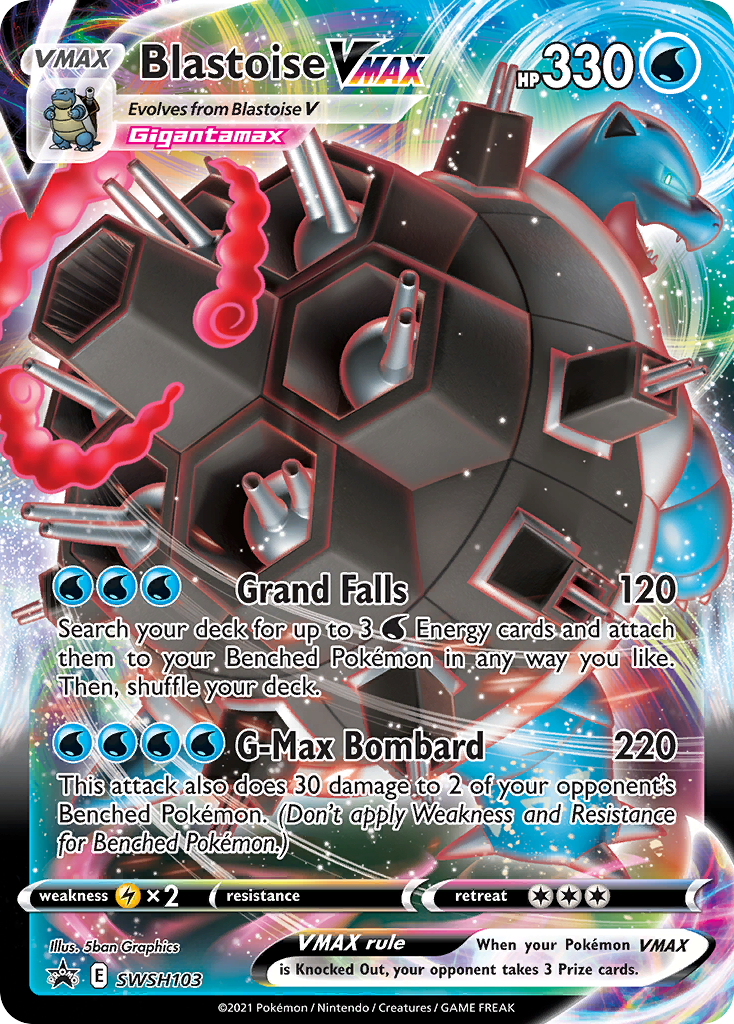 Blastoise VMAX (SWSH103) (Jumbo Card) [Sword & Shield: Black Star Promos] | Good Games Adelaide SA