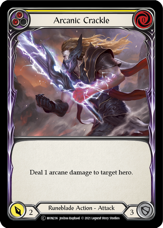 Arcanic Crackle (Yellow) [U-MON236] Unlimited Normal | Good Games Adelaide SA